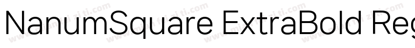 NanumSquare ExtraBold Regular字体转换